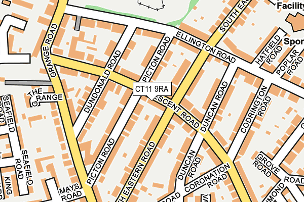 CT11 9RA map - OS OpenMap – Local (Ordnance Survey)