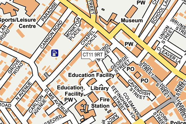 CT11 9RT map - OS OpenMap – Local (Ordnance Survey)