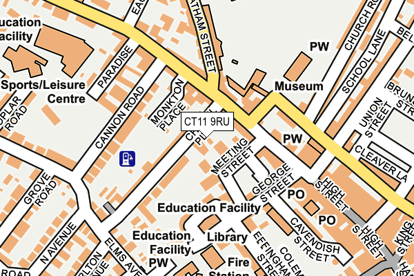 CT11 9RU map - OS OpenMap – Local (Ordnance Survey)