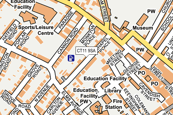 CT11 9SA map - OS OpenMap – Local (Ordnance Survey)