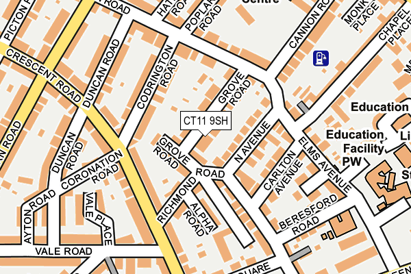 CT11 9SH map - OS OpenMap – Local (Ordnance Survey)