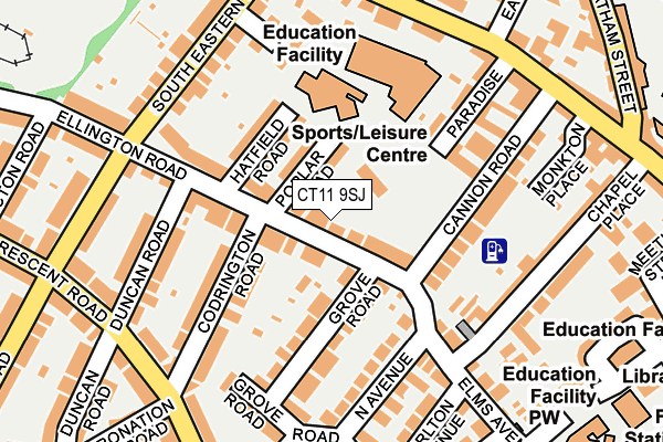 CT11 9SJ map - OS OpenMap – Local (Ordnance Survey)
