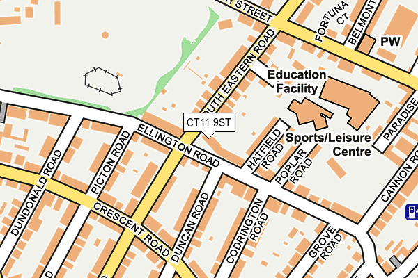 CT11 9ST map - OS OpenMap – Local (Ordnance Survey)