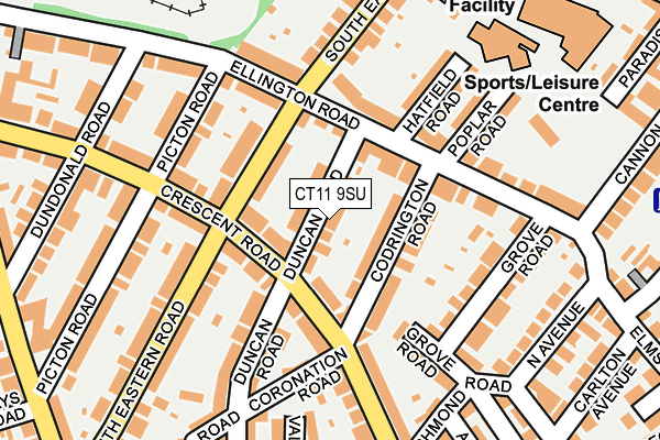 CT11 9SU map - OS OpenMap – Local (Ordnance Survey)