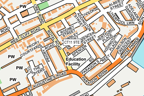 CT11 9TE map - OS OpenMap – Local (Ordnance Survey)