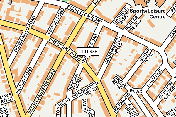 CT11 9XP map - OS OpenMap – Local (Ordnance Survey)