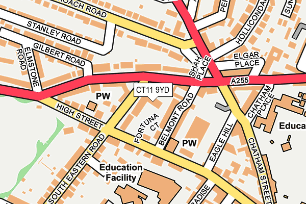 CT11 9YD map - OS OpenMap – Local (Ordnance Survey)