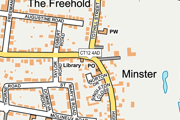 CT12 4AD map - OS OpenMap – Local (Ordnance Survey)