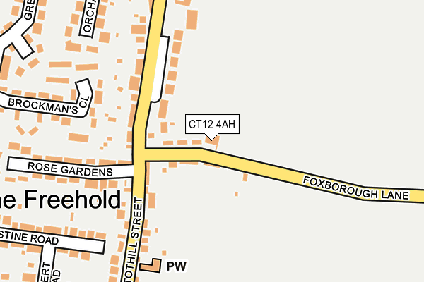 CT12 4AH map - OS OpenMap – Local (Ordnance Survey)