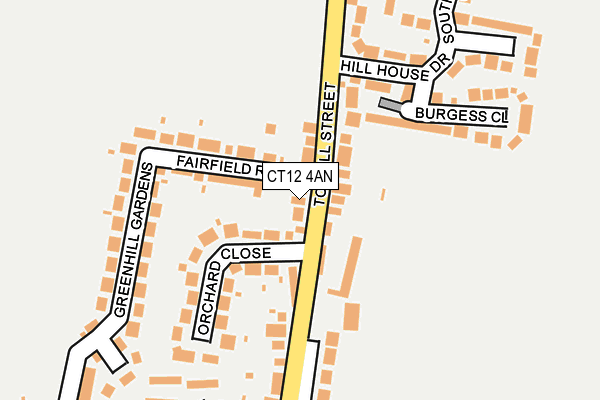 CT12 4AN map - OS OpenMap – Local (Ordnance Survey)