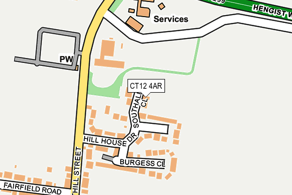 CT12 4AR map - OS OpenMap – Local (Ordnance Survey)