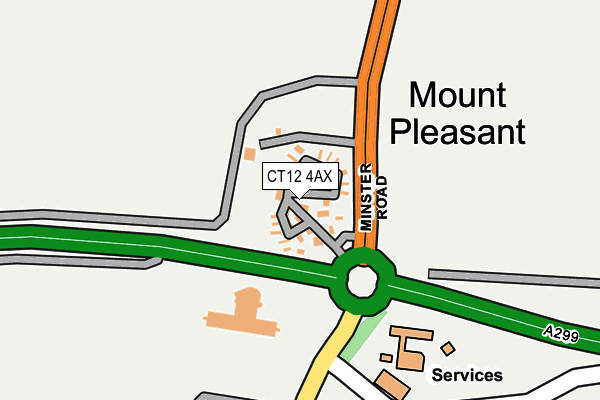 CT12 4AX map - OS OpenMap – Local (Ordnance Survey)