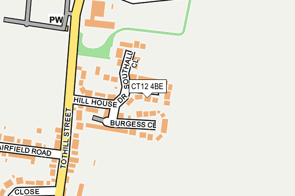 CT12 4BE map - OS OpenMap – Local (Ordnance Survey)