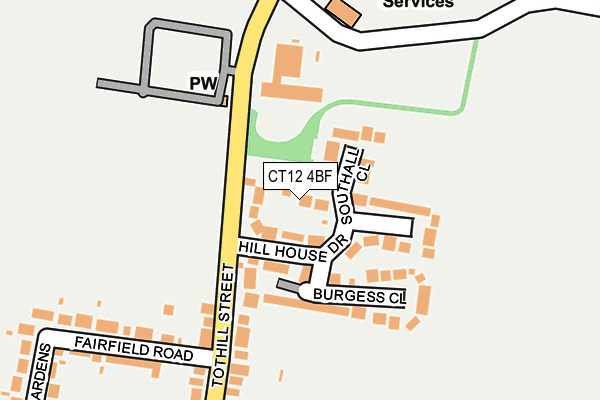 CT12 4BF map - OS OpenMap – Local (Ordnance Survey)