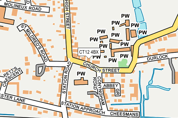 CT12 4BX map - OS OpenMap – Local (Ordnance Survey)