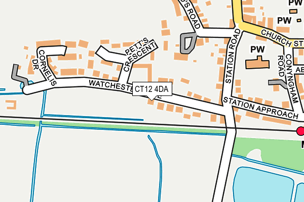 CT12 4DA map - OS OpenMap – Local (Ordnance Survey)