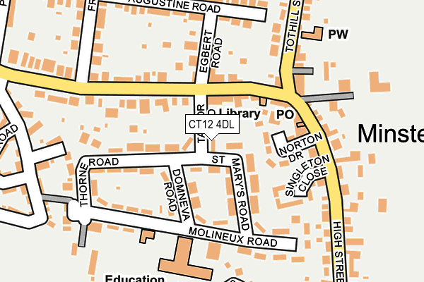 CT12 4DL map - OS OpenMap – Local (Ordnance Survey)