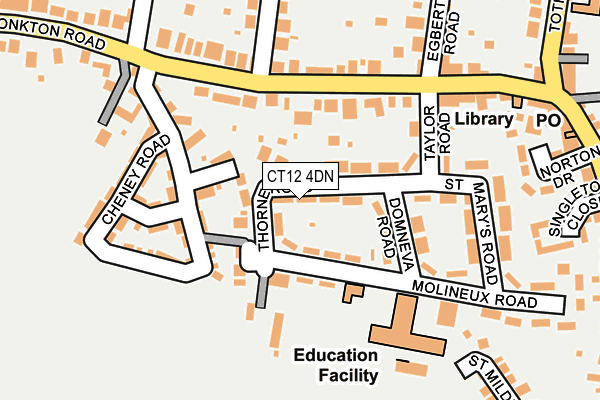 CT12 4DN map - OS OpenMap – Local (Ordnance Survey)