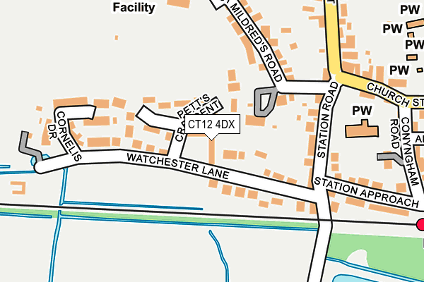 CT12 4DX map - OS OpenMap – Local (Ordnance Survey)