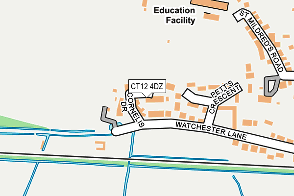 CT12 4DZ map - OS OpenMap – Local (Ordnance Survey)