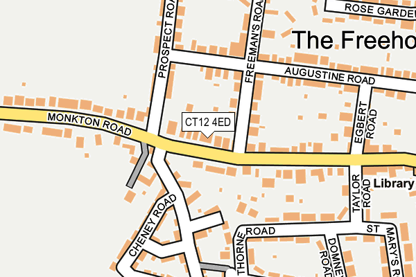 CT12 4ED map - OS OpenMap – Local (Ordnance Survey)