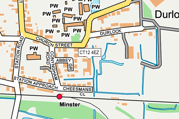 CT12 4EZ map - OS OpenMap – Local (Ordnance Survey)