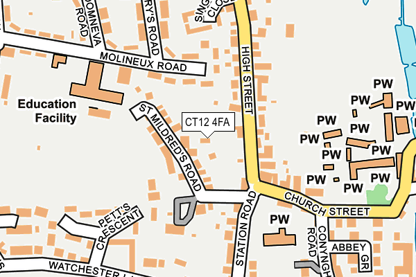 CT12 4FA map - OS OpenMap – Local (Ordnance Survey)