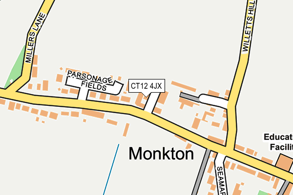 CT12 4JX map - OS OpenMap – Local (Ordnance Survey)