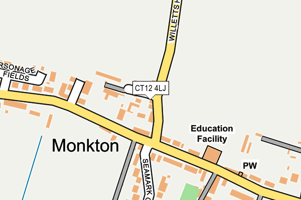 CT12 4LJ map - OS OpenMap – Local (Ordnance Survey)