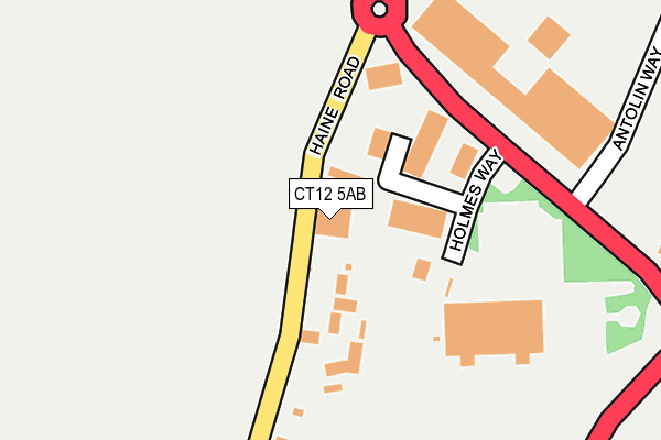 CT12 5AB map - OS OpenMap – Local (Ordnance Survey)