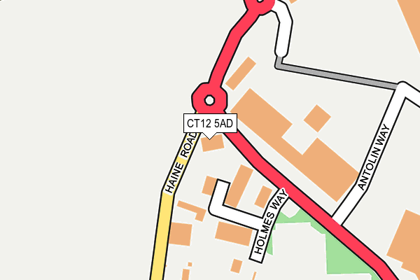 CT12 5AD map - OS OpenMap – Local (Ordnance Survey)