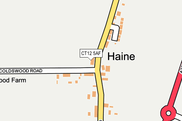 CT12 5AF map - OS OpenMap – Local (Ordnance Survey)