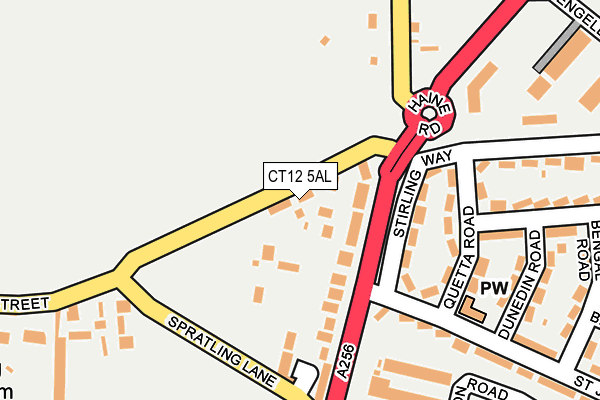 CT12 5AL map - OS OpenMap – Local (Ordnance Survey)