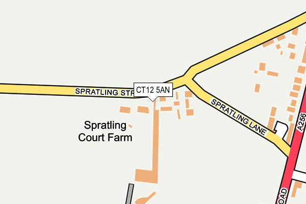 CT12 5AN map - OS OpenMap – Local (Ordnance Survey)