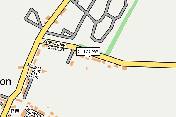 CT12 5AW map - OS OpenMap – Local (Ordnance Survey)