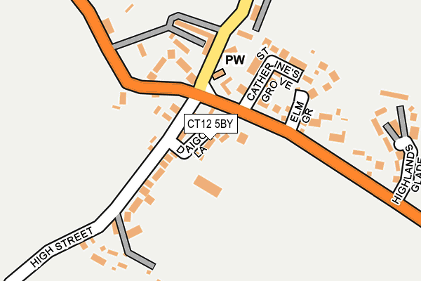 CT12 5BY map - OS OpenMap – Local (Ordnance Survey)