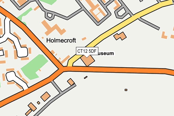 CT12 5DF map - OS OpenMap – Local (Ordnance Survey)