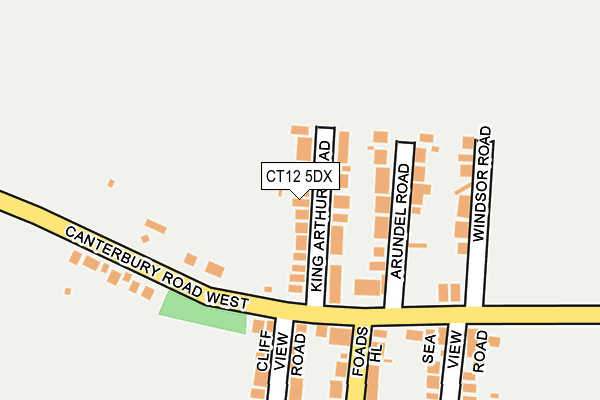 CT12 5DX map - OS OpenMap – Local (Ordnance Survey)