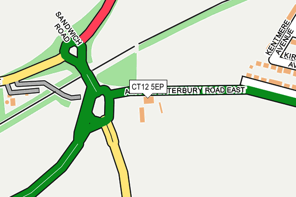 CT12 5EP map - OS OpenMap – Local (Ordnance Survey)