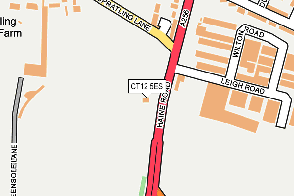 CT12 5ES map - OS OpenMap – Local (Ordnance Survey)