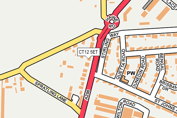 CT12 5ET map - OS OpenMap – Local (Ordnance Survey)