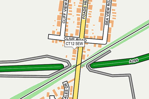 CT12 5EW map - OS OpenMap – Local (Ordnance Survey)