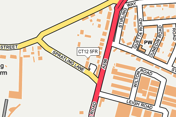 CT12 5FR map - OS OpenMap – Local (Ordnance Survey)