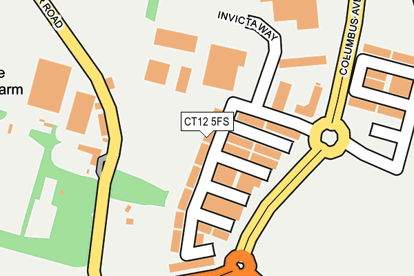 CT12 5FS map - OS OpenMap – Local (Ordnance Survey)