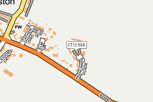 CT12 5GS map - OS OpenMap – Local (Ordnance Survey)