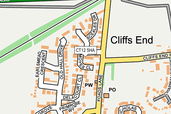 CT12 5HA map - OS OpenMap – Local (Ordnance Survey)