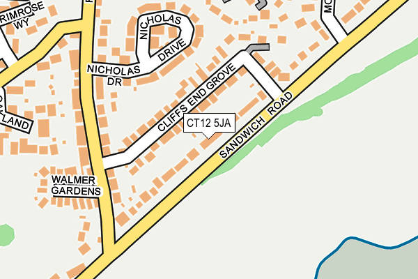 CT12 5JA map - OS OpenMap – Local (Ordnance Survey)