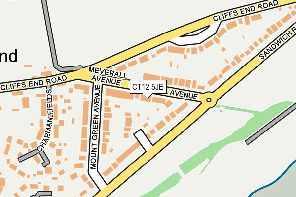 CT12 5JE map - OS OpenMap – Local (Ordnance Survey)