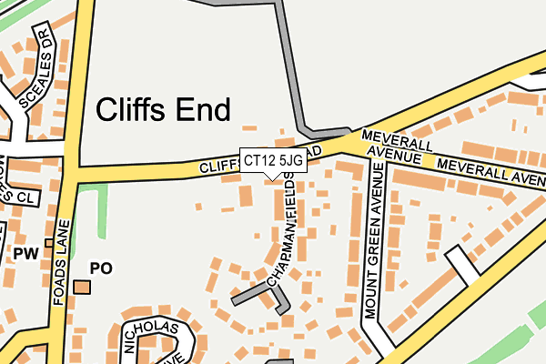 CT12 5JG map - OS OpenMap – Local (Ordnance Survey)
