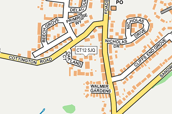 CT12 5JQ map - OS OpenMap – Local (Ordnance Survey)